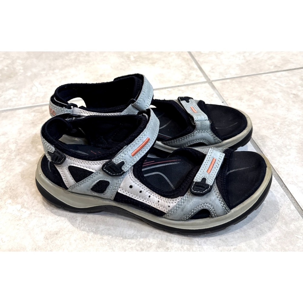 ECCO Offroad Outdoor Sandals Hiking Trail Shoes Green/ White Sz 42 EU 11-11.5 US